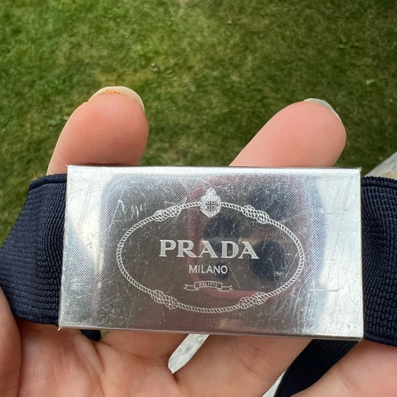 PRADA MILANO Nylon Navy Belt Women’s size 34” Made in Italy - Picture 4 of 12